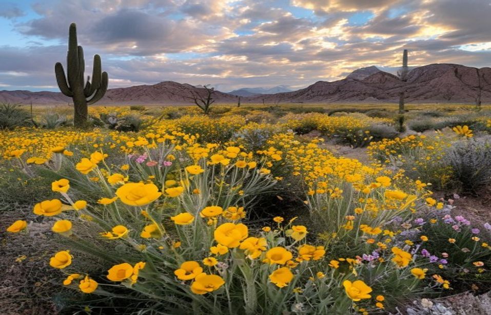 Sonoran desert bloom in spring