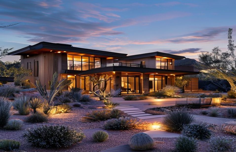 Modern desert-architecture home