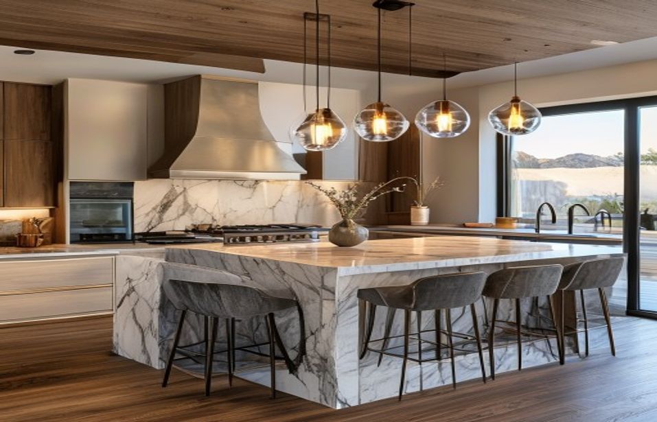 Open-concept luxury kitchen