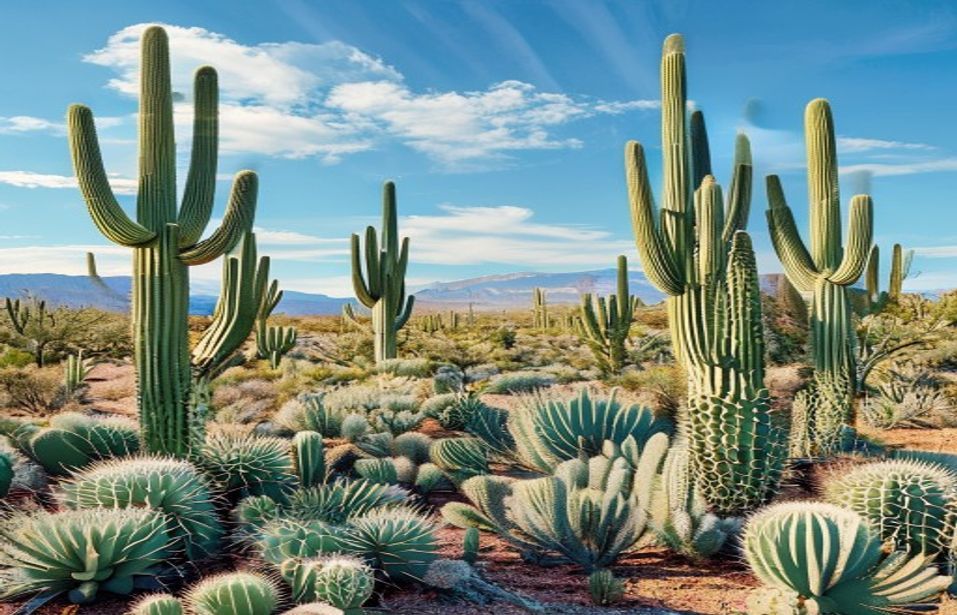 Field of saguaros